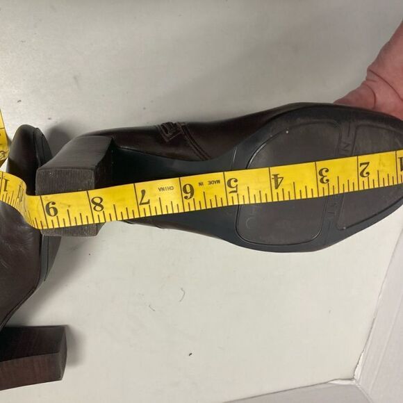 Leather Upper‎ NINE WEST Women’s Brown Ankle Boots Size8M - Picture 3 of 12